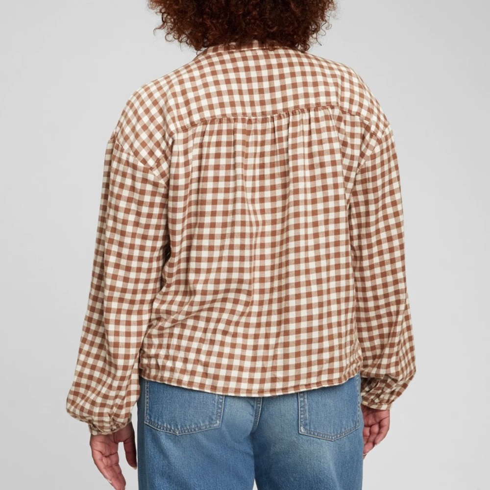 Gap Double Button Flannel Top - image 2